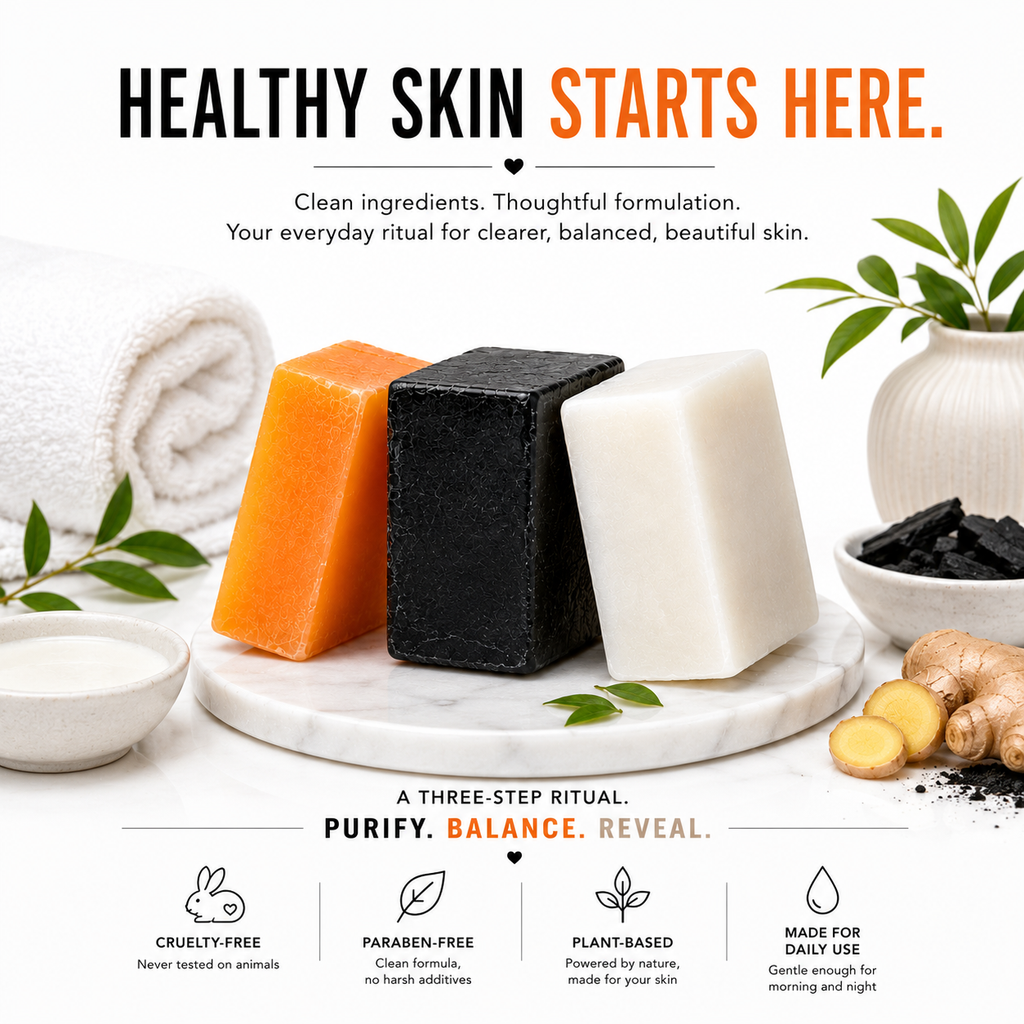 Deep Cleansing Soap Kit – Bamboo Charcoal, Ginger & Goat Milk